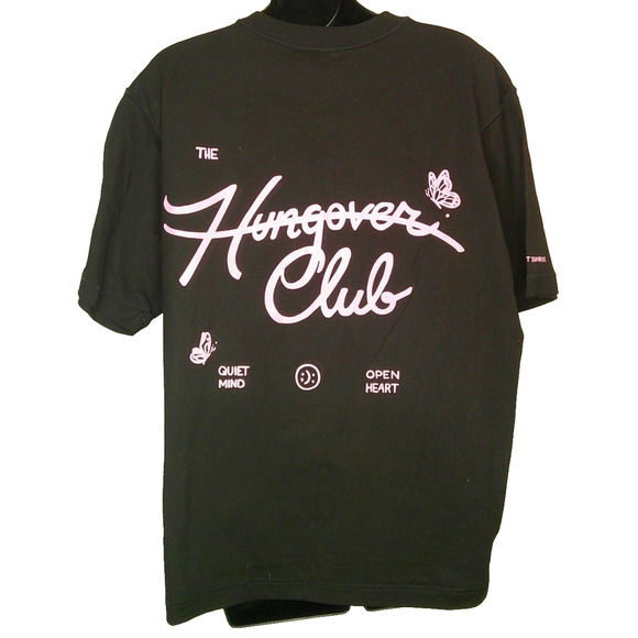 Pink 7 Encinitas California Black T-Shirt "The Hungover Club" Med/Large - Picture 4 of 11